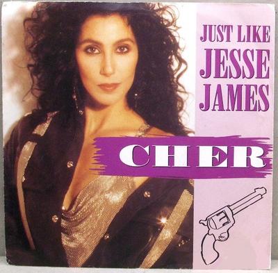 7-дюймовая пластинка CHER - Just Like Jesse James GEF69 Geffen Records 1990 UK Рок Б/У
