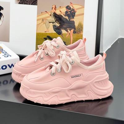 Женские кроссовки «папины кроссовки» с высоким чувством стиля 2025 весна новые туфли на платформе увеличивающие рост повседневные спортивные туфли шикарные туфли Хёна женские