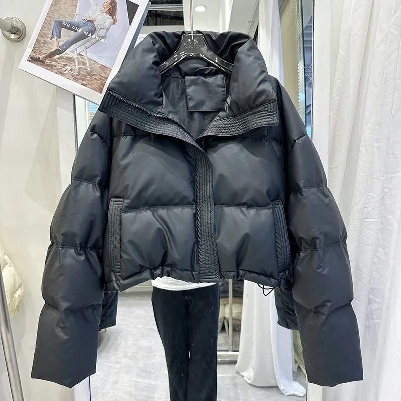 Women Parkas Winter Warm Loose Puffy Coats Cotton Padded Stand Collar Korean Puffer Jackets Fashion Female Clothes