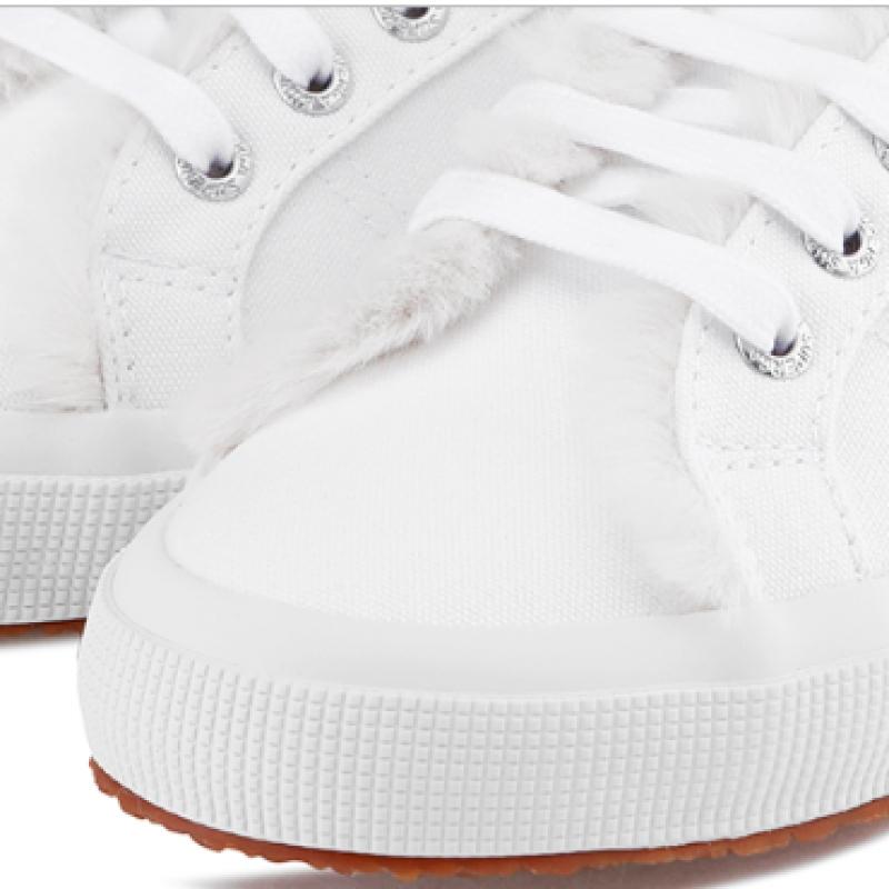 Superga 2402 Меховая шуба Мюль Белая S00gzm0900