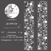 JIANWU Small Square Series Vintage Mosaic Gird Landscape Material Collage Scrapbooking PET Tape Creative DIY Journal Stationery