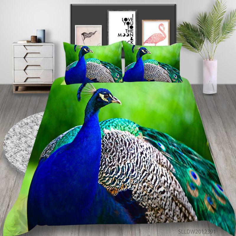 Новая мода 3D принт павлина пододеяльник ручка павлина Постельное белье пододеяльник красивый домашний покрывала один размер постельная одежда