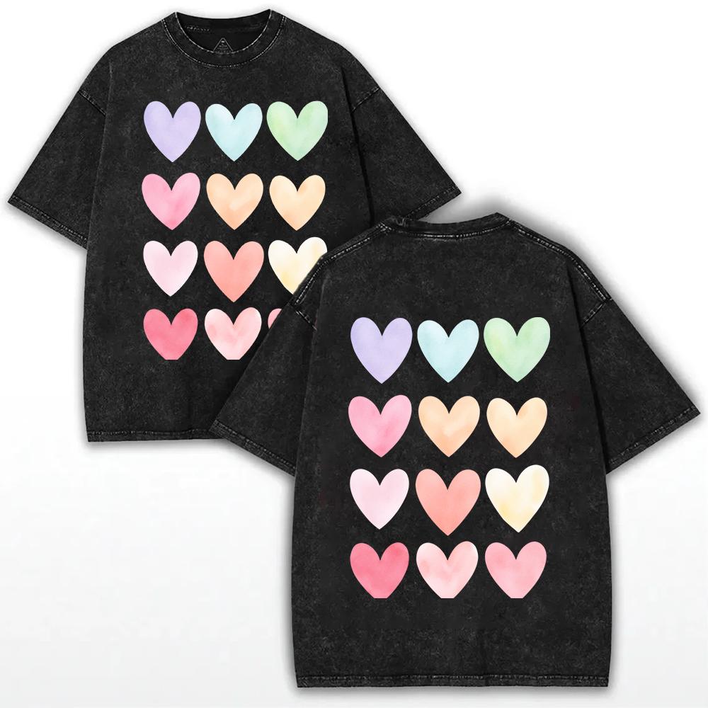 Love Art Summer Printed T-shirt Fun Pattern T-shirt Fashion Loose Short Sleeve T-shirt Harajuku Women's Tops