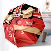 1pc Haikyuu!! Kuroo Tetsurou & Tsukishima Kei Volleyball Team Uniforms Umbrella Automatic Opening Closing, Portable 3-Fold Design, 8-Bone Iron Frame O