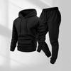 Herren Kapuzenpullover & Slim Fit Hose Set in Unifarbe (220g, Europäische Größe) - Herbst/Winter-Saison