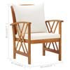 4 piece garden lounge set with cushions solid acacia wood