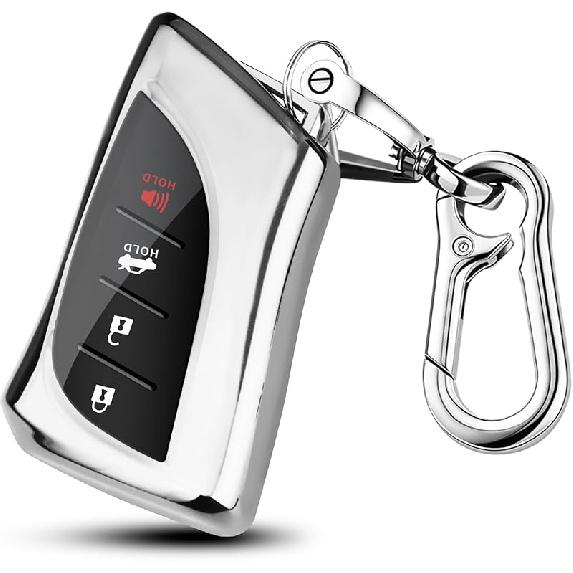 for Lexus Key Fob Cover, Soft TPU Car Key Cover Compatible With 2018-2025 ES250 ES350 GX550 LX600 LS500 LC500h NX300h RX350 RX450h UX200, fit for 4
