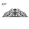 Modern Iron Wall Sculpture Metal Scroll Art, Black Decor, 2D for Minimalist Living Room Decor Room, Elegant Home Hallway Front Porch Bedroom