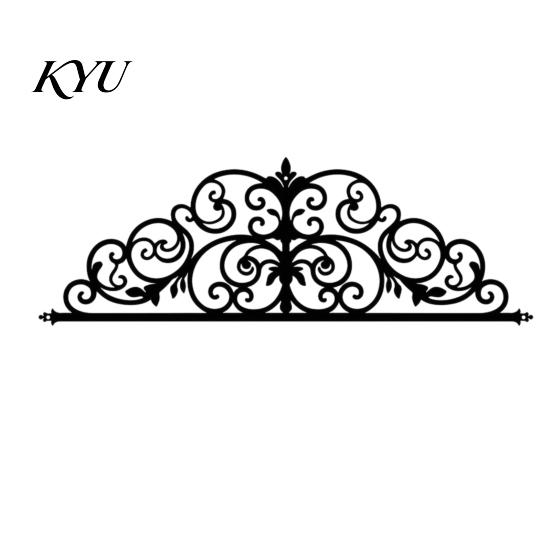 Modern Iron Wall Sculpture Metal Scroll Art, Black Decor, 2D for Minimalist Living Room Decor Room, Elegant Home Hallway Front Porch Bedroom