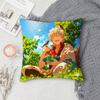 G-Gintama Anime Double-Sided Printed Square Pillow Cover Decorative Cushion Cover For Sofa Bedroom Bedside