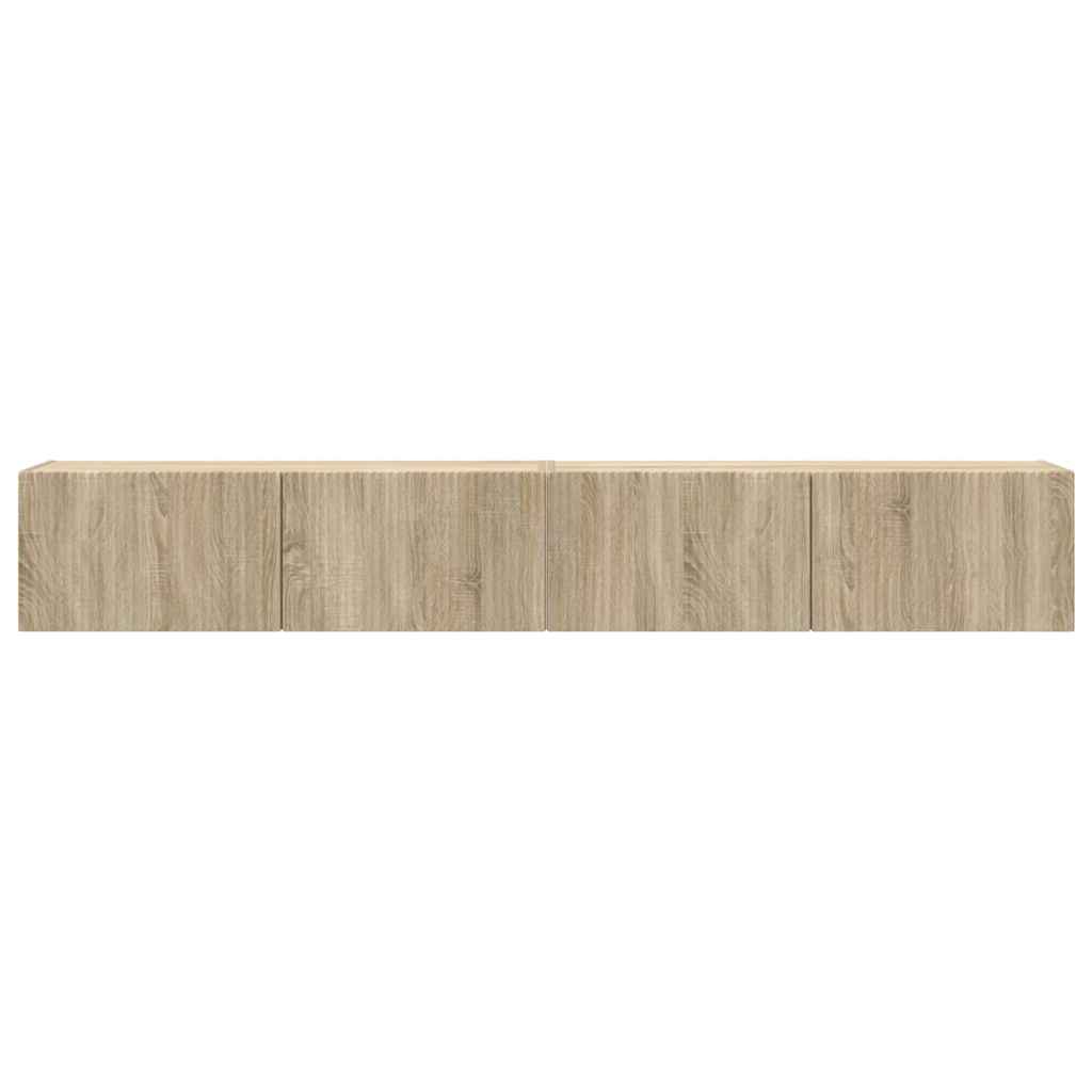 TV Wall Cabinet 2 pcs Sonoma 98 x 31 x 29.5 cm Particleboard