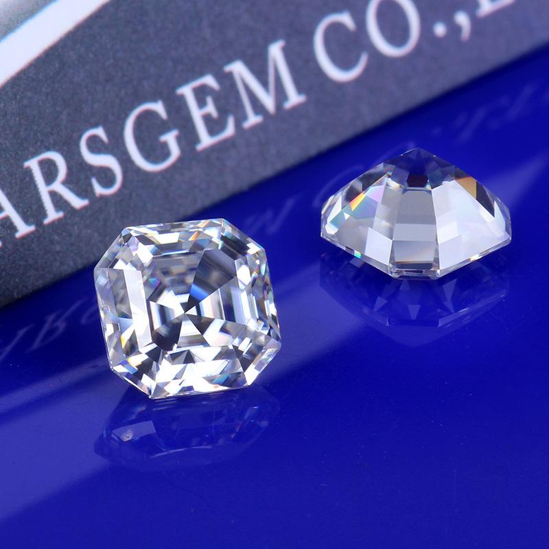 Cellacity White Short Square Aschi Mosanite 0.5 Cct-7.0 CT-D Color Laboratory Grown Diamond GRA Certificate