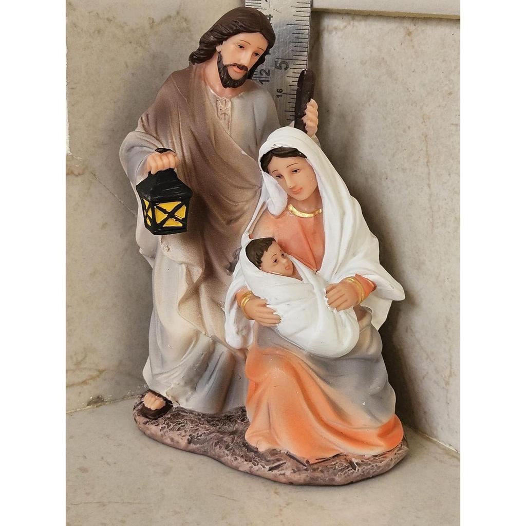 Новейший декор из смолы, небольшой размер, выставочный образец для стола, рождественский подарок другу, рождественские подарки, одиночные фигурки для детской кроватки Святого Семейства