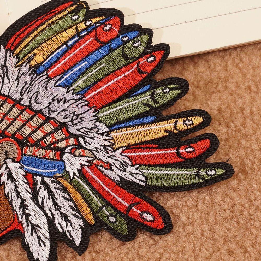 Emblemas Bordados Patches de Tecido Indiano Adesivo para Roupas Punk Acessórios de Vestuário Aplicações Costura