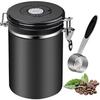 Airtight Coffee Container 1800 Ml Stainless Steel Coffee Bean Storage with Measure Spoon for Storage Coffee Bean Tea