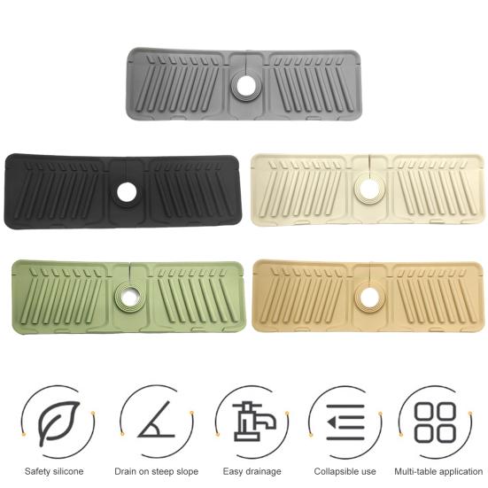 Коврик для смесителя, многофункциональный дренажный коврик для раковины, защита для столешницы, брызгозащищенный силиконовый коврик для кухни