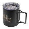 320ML Stainless Steel Camping Cup with Foldable Handle Double Layers Outdoor Travel Picnic Tea Milk Beer Milk Mug Insulated Metal Drinking Cup
