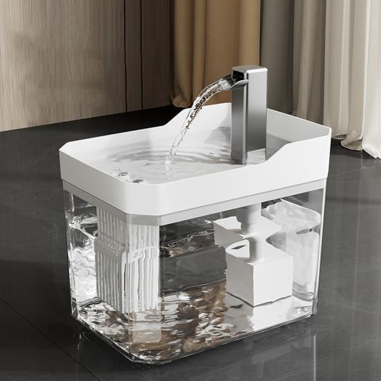 1,5 л прозрачный фонтанчик для домашних животных автоматический диспенсер для питья кошек с 3 фильтрующими губками электрическая миска для домашних кошек и собак