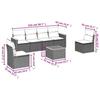 VidaXL Salon de Jardin avec Coussins 7 pcs, Canapés de Terrasse, Ensemble de Meubles de Patio, Mobilier d'Extérieur, Mélange 3225870