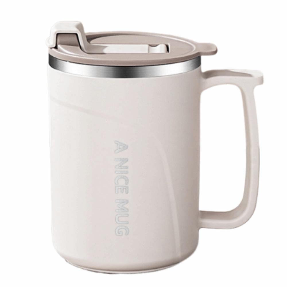 500ml Insulated Coffee Cup Double-layer Stainless Steel Thermos Cup Leak-proof Heat-resistant Vacuum Water Bottle Office Worker