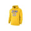Nike Лос-Анджелес Лейкерс Леброн Джеймс Спорт Повседневный пуловер с капюшоном Мужская толстовка с капюшоном желтый CJ9547-728