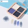 4 Colors Eye Shadow Palette Blue Matte Pearlescent Highlight Eyeshadow Palette Beauty Cosmetics