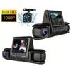3 Camera Lens Car DVR 3-Channel Dash Cam HD 1080P Dash Camera Dual Lens Dashcam Video Recorder 24H Parking Monitoring Dashcam