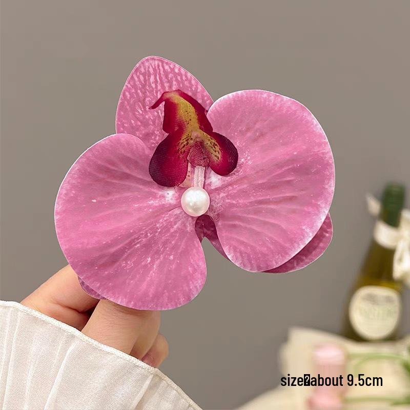 Весенне-летняя цветочная заколка для волос: Дизайн «Лилия, Роза и Гибискус»