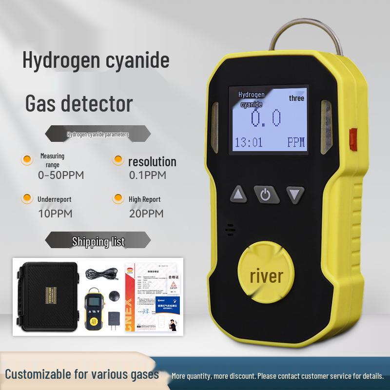 Portable 4-in-1 Gas Detector: Pump-Suction Combustible, Hydrogen Sulfide, Nitrogen, and Oxygen Detection