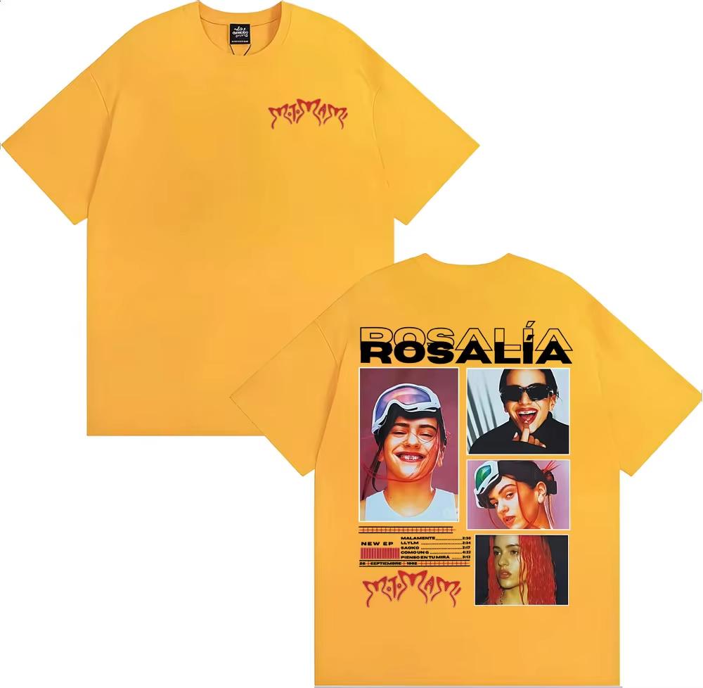 Singer Rosalia Motomami Album 2026 Print T Shirts Unisex Unisex Fashion Hip Hop 90s Vintage TShirt Short Sleeve Oversized Tees