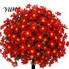Realistic Plastic Plants for Wedding Christmas Artificial Poinsettia Flower Topiary Tree, Fade Resistant Faux Bush with Spike, Natural Appearance