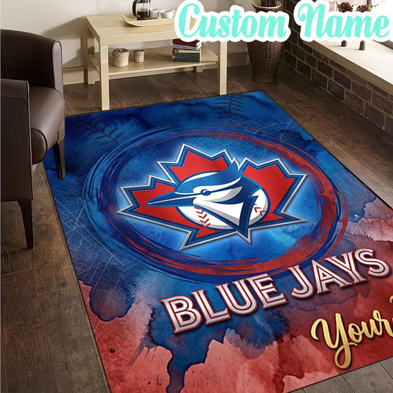Custom Name Torontos baseball Rug, Office Rug, Chair Rug, Carpet for Living Rooms, Doormat Game Rug Home Decor Christmas Gifts