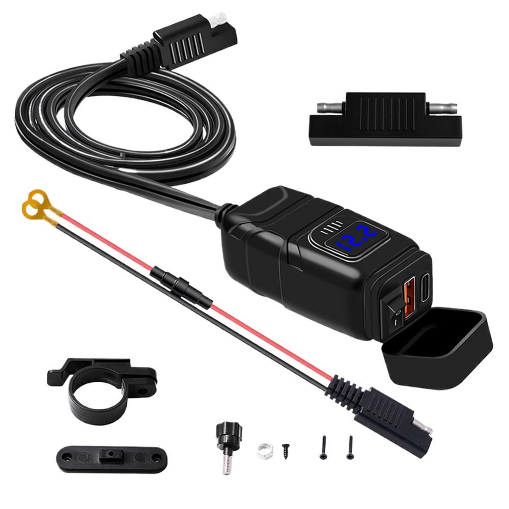 Мотоциклетное зарядное устройство для телефона USB C Motor USB быстрое зарядное устройство для мотоцикла USB зарядное устройство с USB Type C для телефона планшета GPS лодки