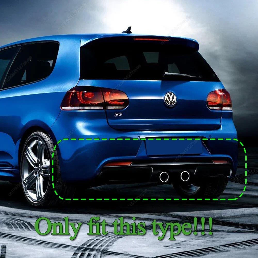 Для VW Golf 6 MK6 R R20 2008-2013 Диффузор заднего бампера Сплиттеры Спойлеры Защита Губа Глянцевый черный Обвесы Тюнинг