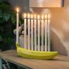 9 Holes Candle Holder Menorah Candle Stands Aromatherapy Banana Candlestick Home Decor