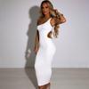 Women's Dress Sexy Slim Waist Sleeveless One-shoulder Dress