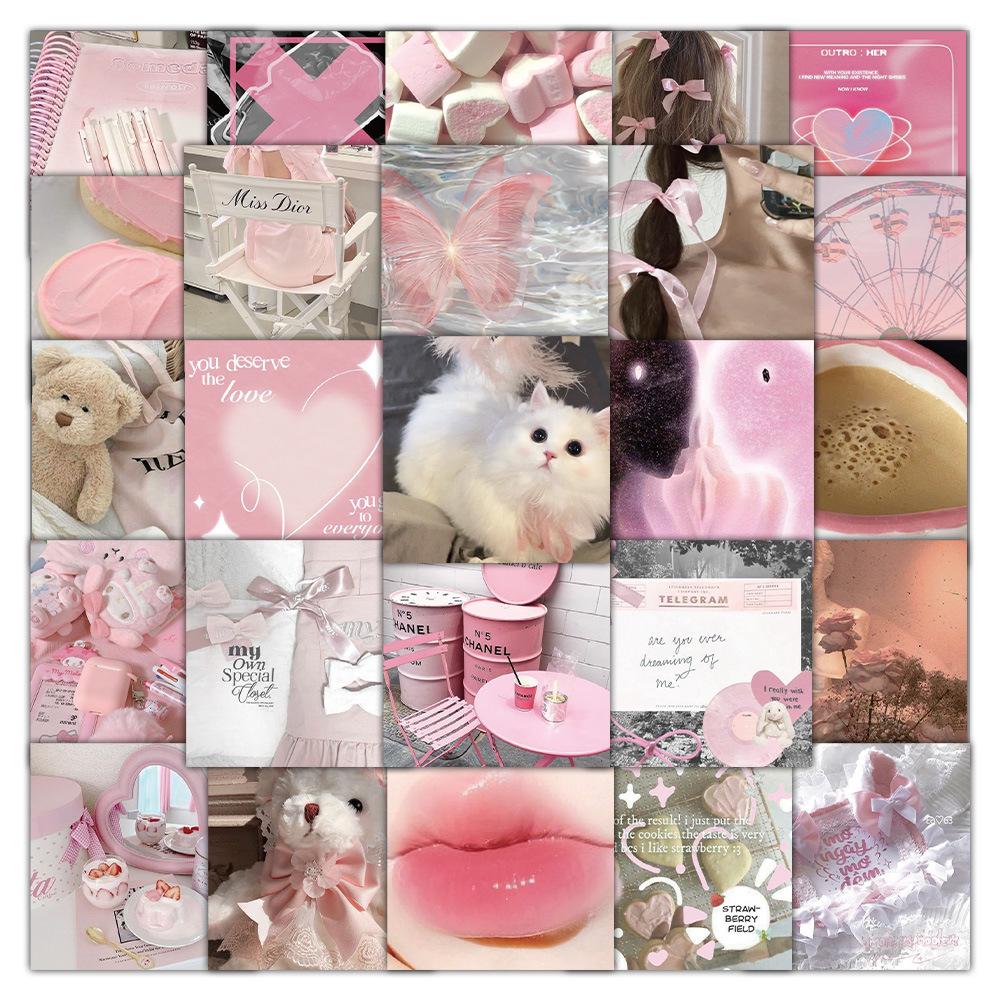 60 листов многоцветных наклеек в стиле ИНС: Реалистичные маленькие объекты в синем, розовом, фиолетовом, желтом и зеленом цветах