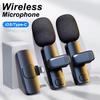 Wireless Lavalier Microphone Mini Portable Audio Video Recording Mic for iPhone Android Live Broadcast Gaming