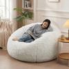 Round Fluffy Plush Lazy Sofa Cover Large Size Bean Bag Chair Cover  Stuffed Animal Storage