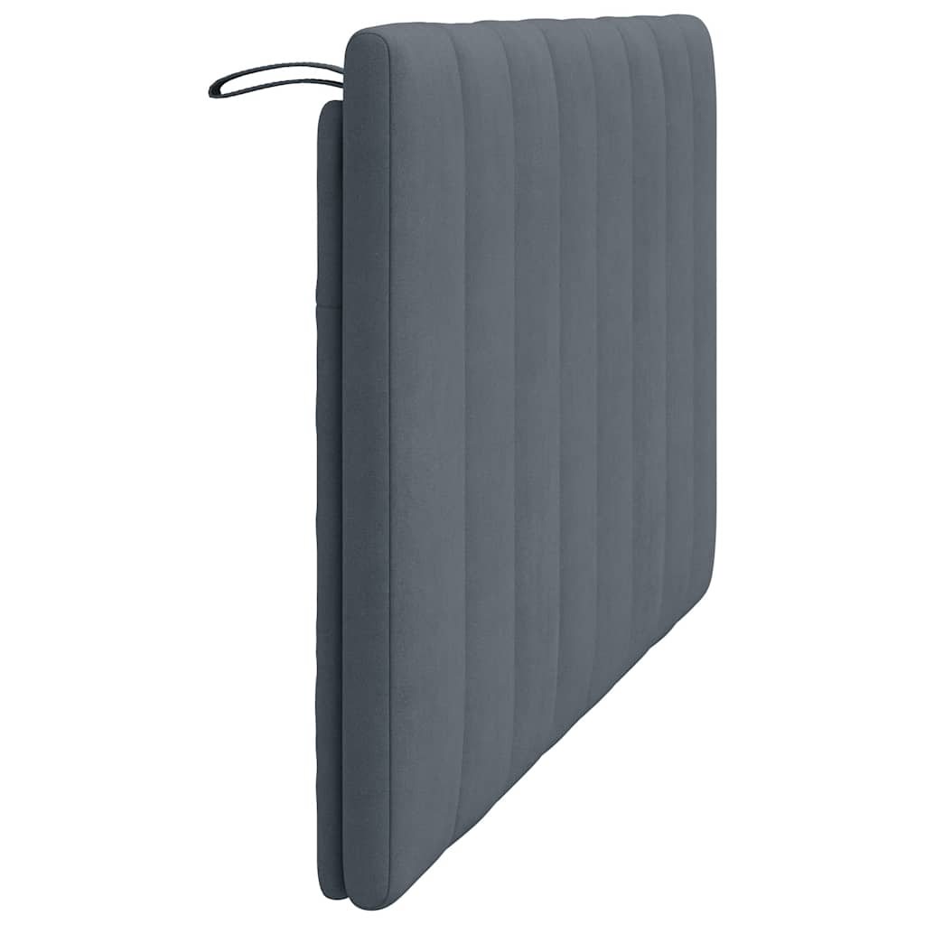Headboard Cushion Hanko Dark Gray 140 cm Velvet