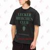 Member Of The Lecker Bierchen Club Hops Malt Vintage Washed Tee Pure Cotton T-Shirt