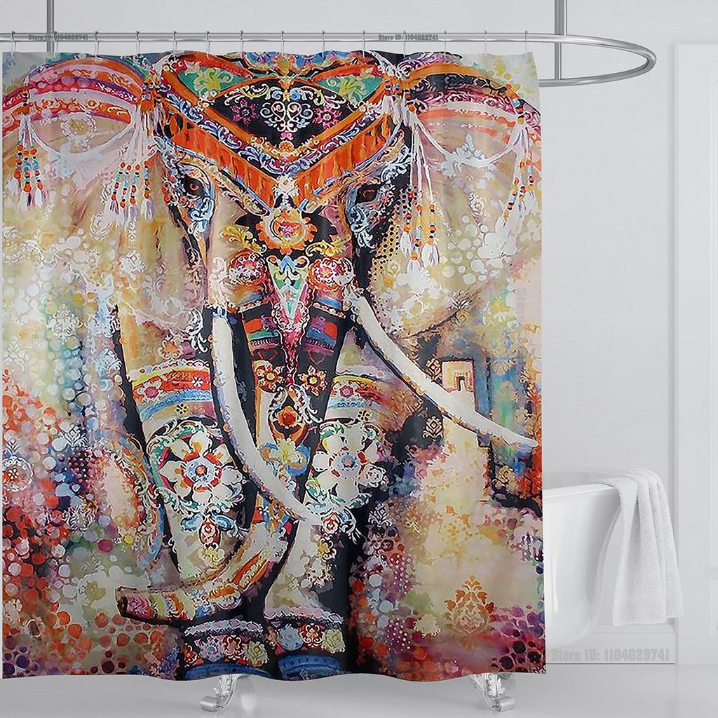 Кошка Собака Смешной Мультяшный Креативная Личность Шторки для Душа Милый 3D Принт ПВХ Ткань С Крючками Водонепроницаемая Декорация для Ванной