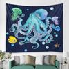 Подводное животное Искусство Осьминог Осьминог Узор Гобелен Хиппи Настенный Гобелен Украшение Гостиной Спальни