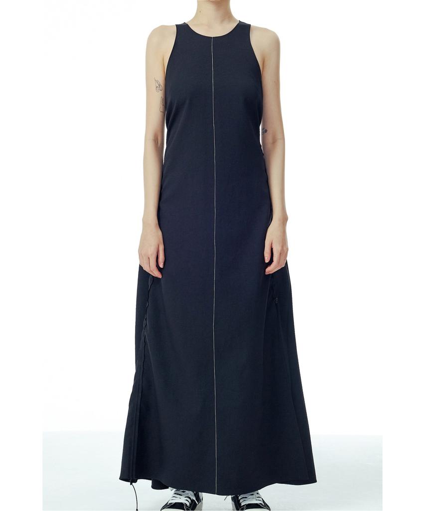 Recorde Back Panel Drawstring Dress_Rqdam23531Bkx