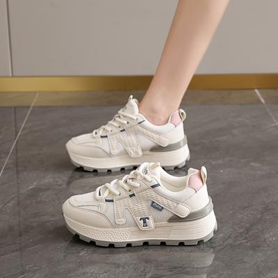 CRLAYDK 2024 женские кроссовки для ходьбы, модные кроссовки на платформе, массивные, на шнуровке, повседневные, сетчатые, дышащие, для бега, тенниса для женщин