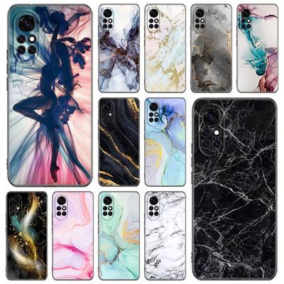Винтажный мраморный чехол для телефона Huawei Honor 60 50 SE 30S Mate 30 20 10 Lite 40 Nova 9 8 Pro Y60 8i 7i 7SE 5T, черный чехол премиум-класса