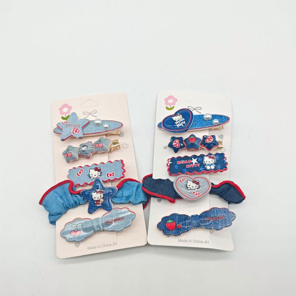 Denim Blue Kids' Korean Bow Hair Clip