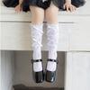 Хлопковые носки для девочек, весенние тонкие, высокие, 3-слойные, с кружевным бантиком, очаровательные, штабелируемые, для детей 3-13 лет