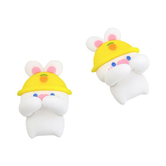 2 шт. силиконовые кабельные органайзеры многоцелевые зажимы для управления проводами милые держатели для шнуров с дизайном животных