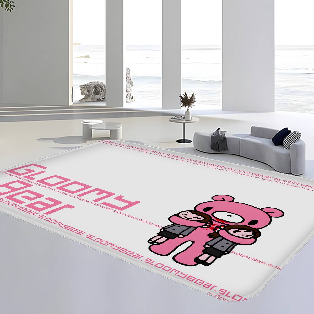 Popular Character G-Gloomy B-Bear Floor Mat Rectangle Anti-slip Home Soft Badmat Front Door Indoor Outdoor Mat Hotel Decor Mat